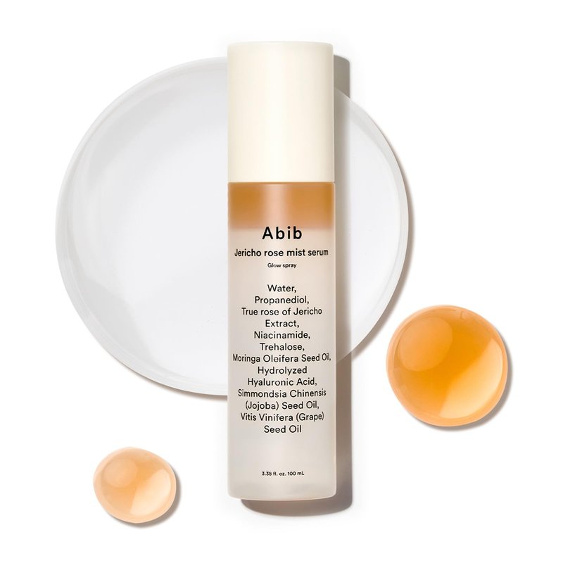 Abib Jericho Rose Mist Serum, Glow Spray 3.38 fl oz I Vegan Collagen, Creamides I Face Moisturizer, Radiance Booster, Korean Skincare I 4 Types of Seed Oil