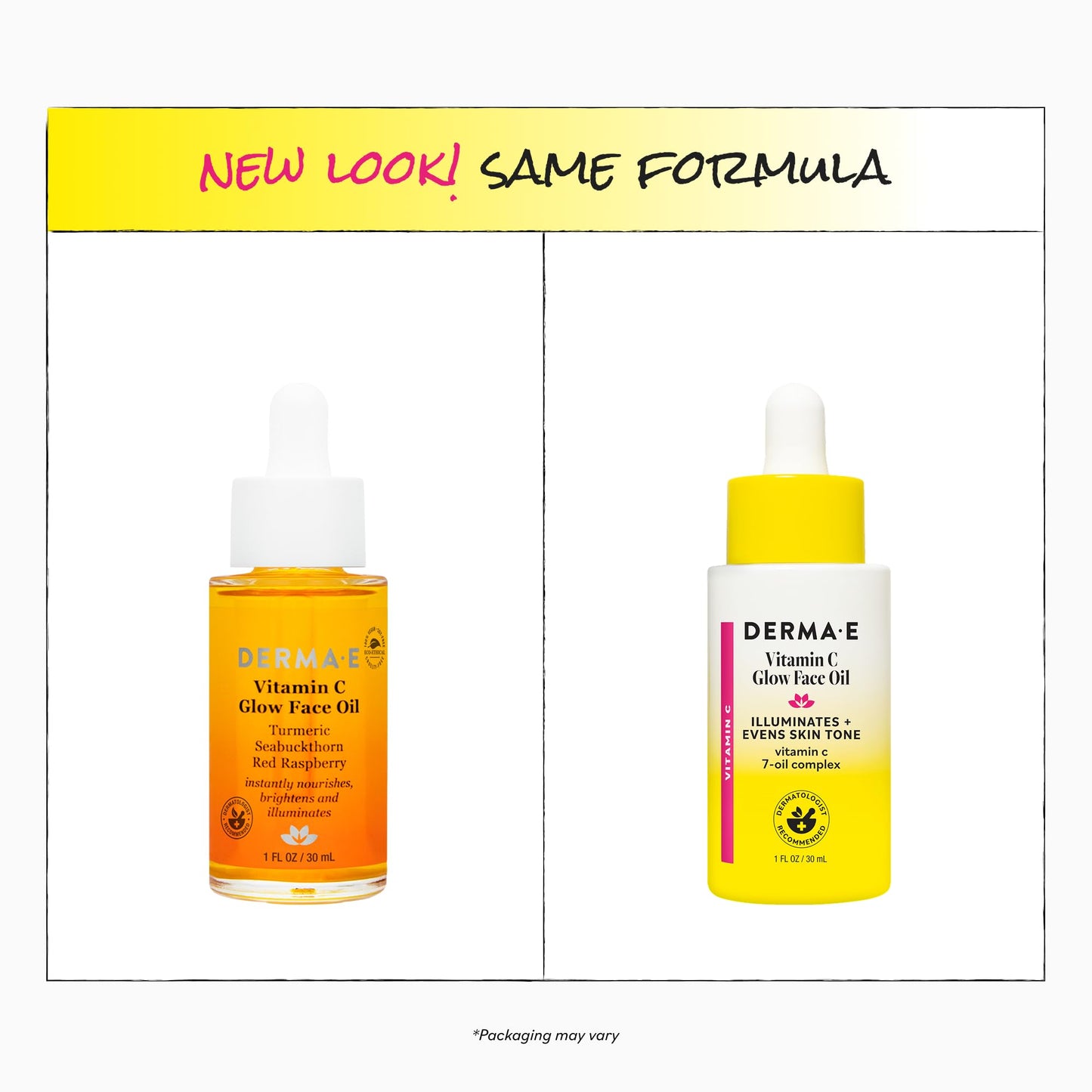 Derma E Vitamin C Glow Face Oil, 1 Fl Oz, Nourishes, Brightens and Illuminates for Radiant Skin, Moisturizing Vitamin C Oil with Turmeric, Seabuckthorn and Red Raspberry