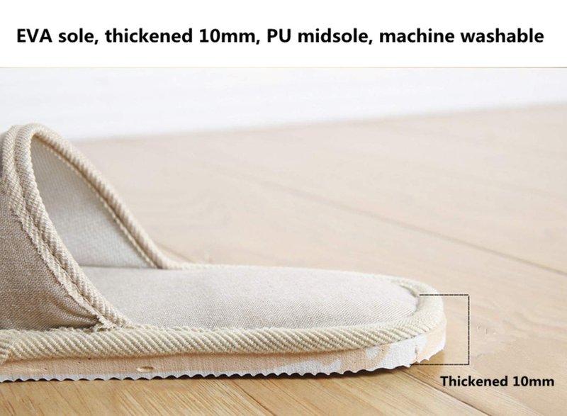 Open Toe Breathable Slippers - Casual Spa Slippers for Guests | Unisex Washable in Beige & Gray Sizes