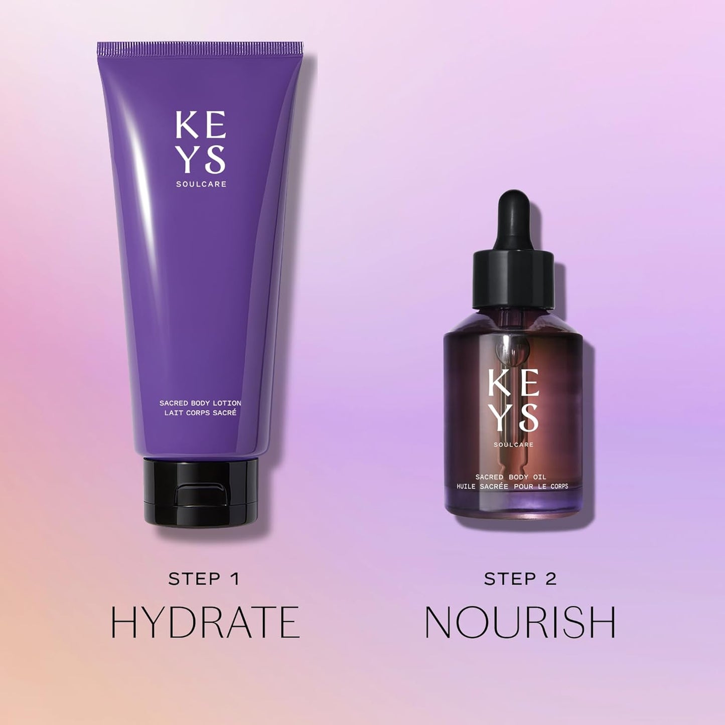Keys Soulcare Sacred Body Duo - Hydrating Lotion & Oil Set for Smooth, Nourished Skin | Fast Absorbing, Non-Greasy