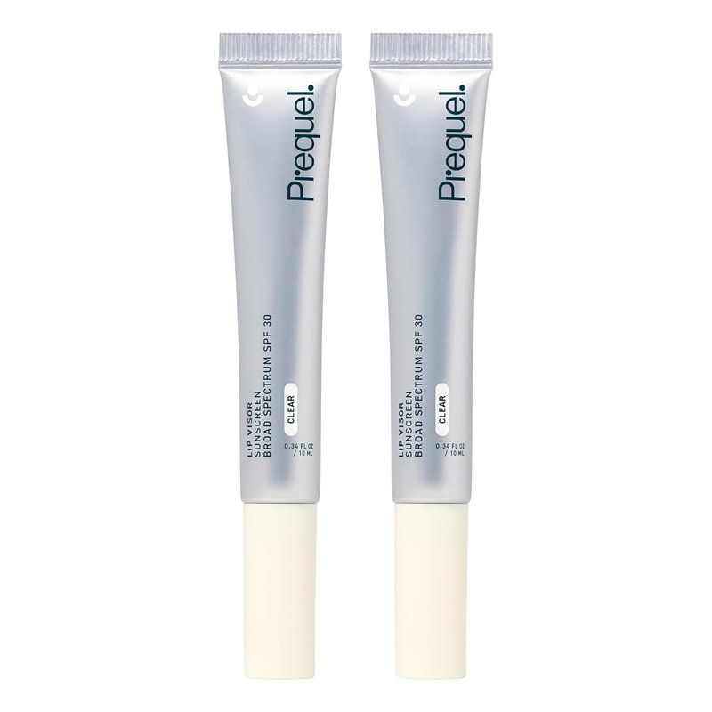 Clear Lip Balm with SPF 30 | Mint Flavored Moisturizing Semi-Gloss - 2 Pack