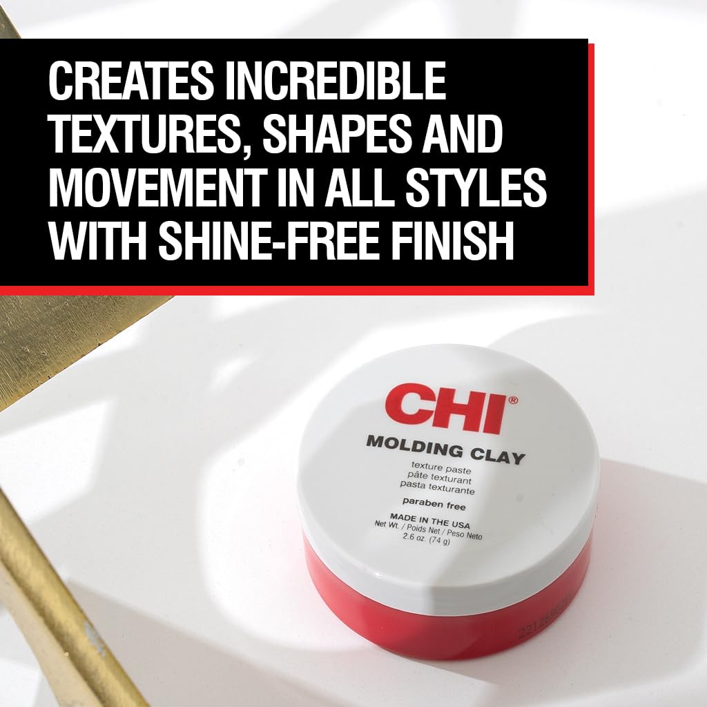 CHI Molding Clay Hair Paste - Volume & Texture Styling Product | Paraben & Gluten-Free, 2.6 Oz