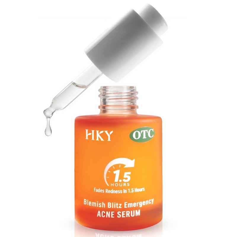 HKY Acne Serum, Salicylic Acid (BHA) + PHA + PAD, Redness Relief in 90 Mins, OTC Formula with Rice Ferment & Centella & Niacinamide, Pore Minimizer & Post-Acne Mark Treatment, Acne-Prone Skin [20ml]