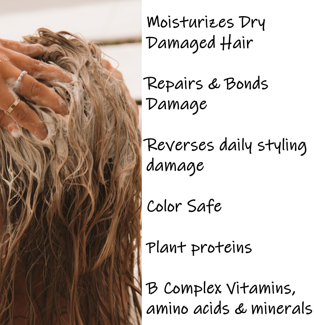 Saltie By 30A Shampoo and Conditioner Set - Seaweed Hydrating Shampoo and Sea Kelp Daily Conditioner to nourish dry damaged hair, repair and bond damange and reduce frizz
