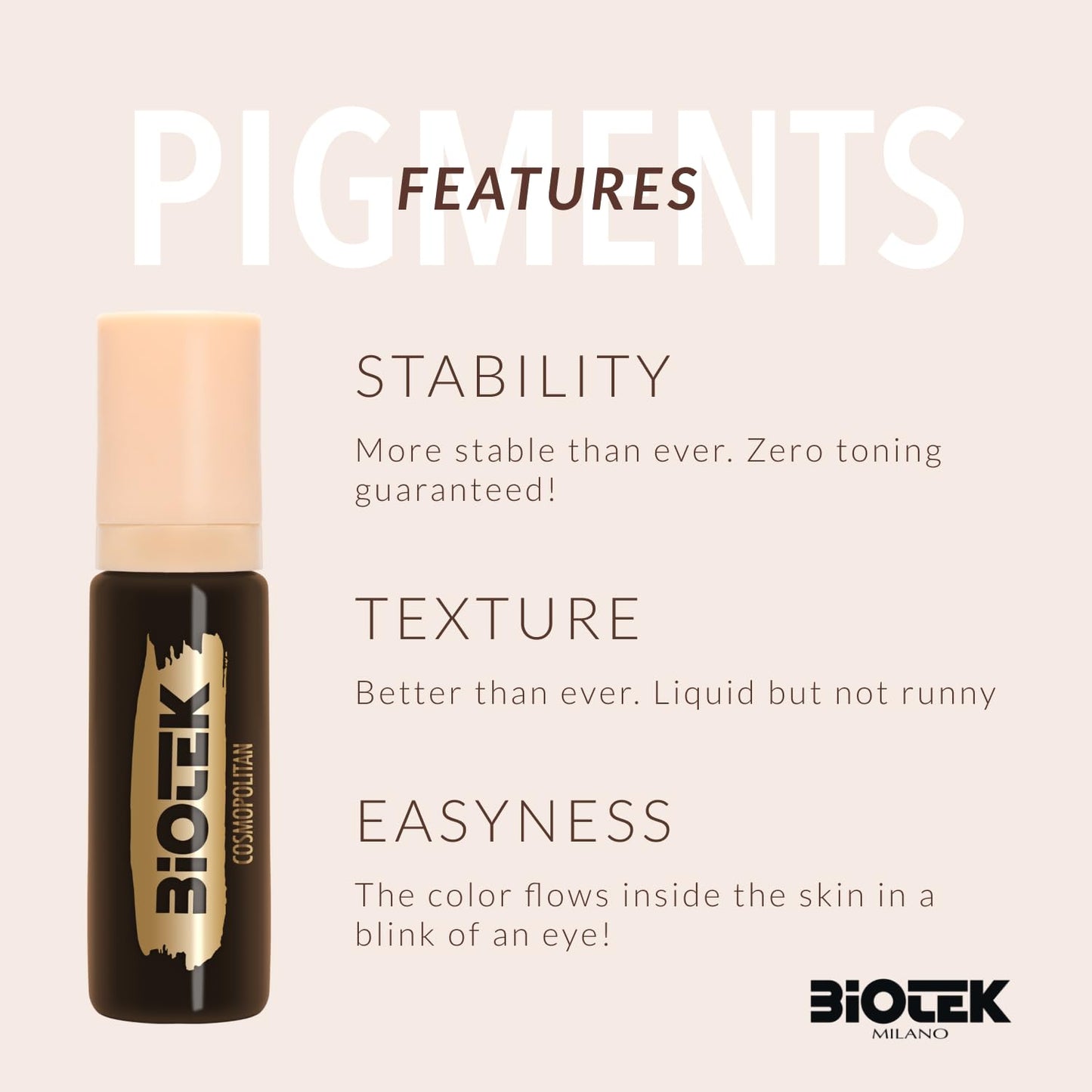 Brows Pigment for Professional Permanent Make Up - Inorganic Liquid - Extra Dark Brown Color- Made in Italy Cosmopolitan, 0.50 Fl Oz (Pack of 1))