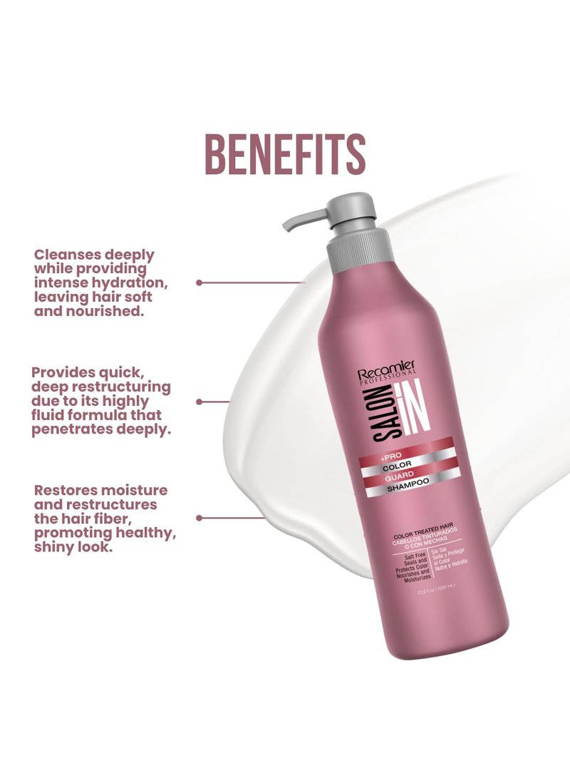 Color Guard Shampoo for Color-Treated Hair - Prolongs Vibrancy | Salt-Free | 33.8 fl oz / 1000 ml