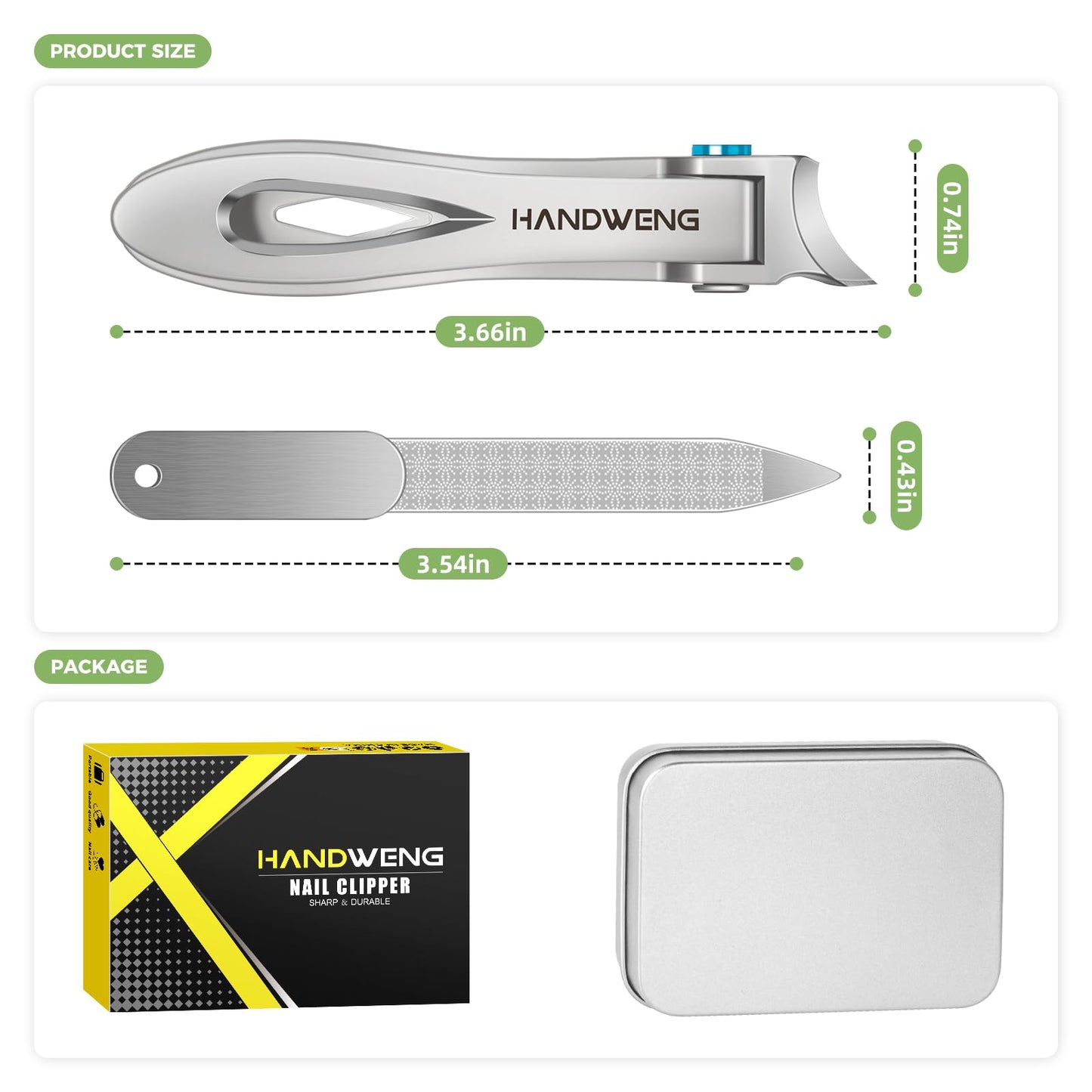 2026 Slanted Nail Clippers for Men Thick Toenails, Toe Nail Clippers for Thick Nails for Seniors, Ingrown Toenail Clippers with Wide Jaw Opening, Heavy Duty Fingernail Clippers Adult Nail Cutter