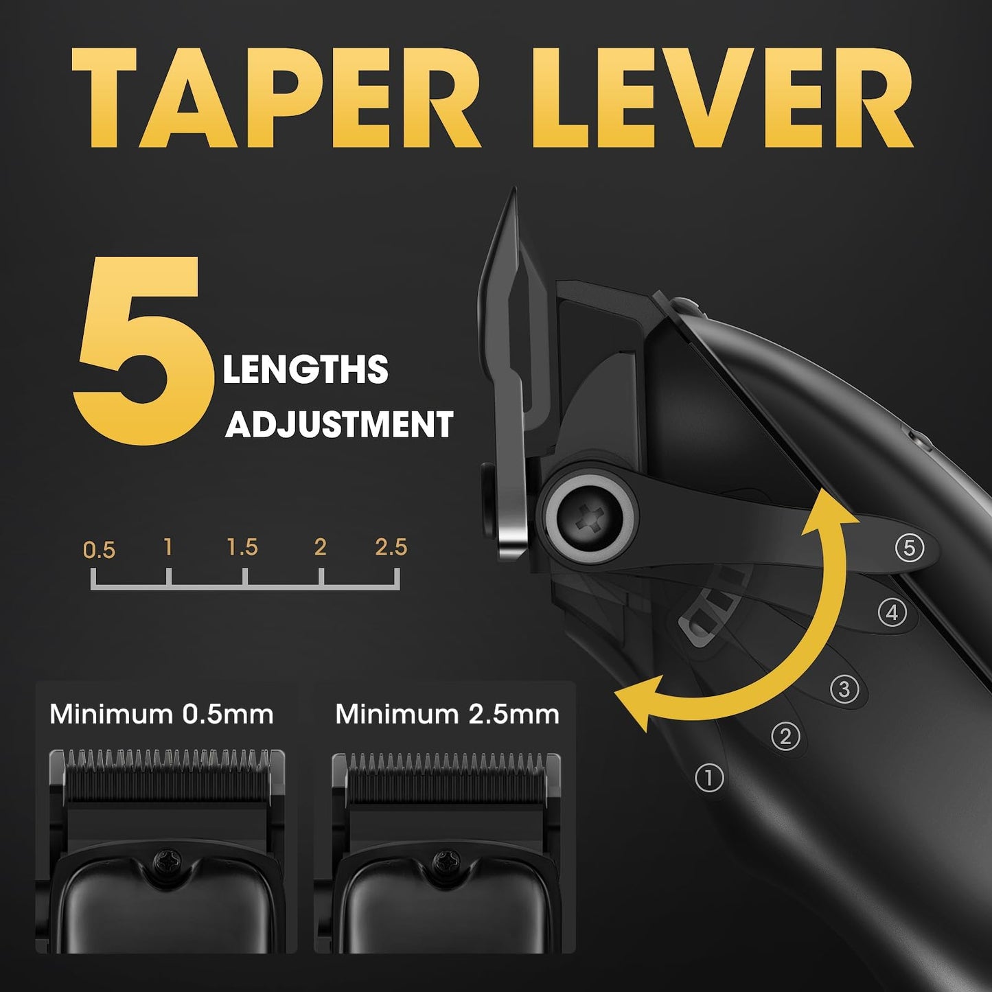 Dumite Professional Hair Clippers for Man,Electric Shavers Razor T-Blade Hair Trimmer, Men’s Grooming Kit Cordless Barber Trimmer Bald Shavers with 4 Guides & 3 Foil Head (Bronze)