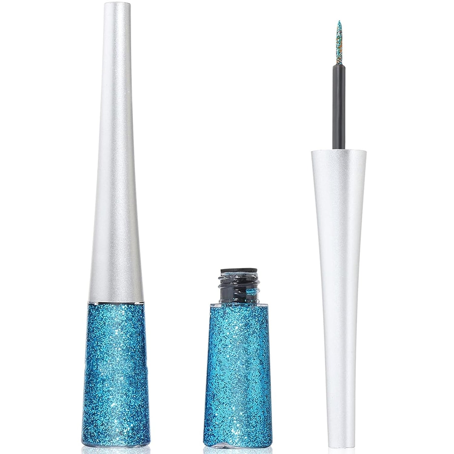 16PCS Liquid Glitter Eyeliner Set - High Pigmented Waterproof Metallic Eye Liner Kit | 16 Vibrant Colors