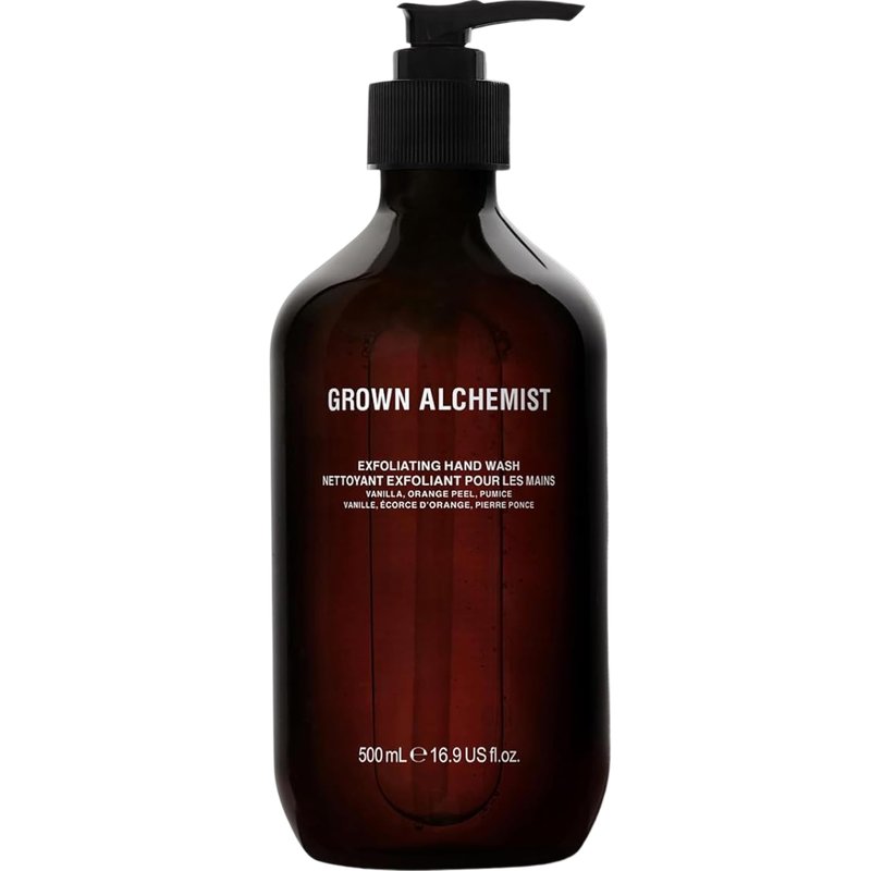 Grown Alchemist Exfoliating Hand Wash. Vanilla, Orange Peel + Pumice & Aloe. Gentle Cleanser Softens & Revitalizes Skin, 16.9 Ounce (500mL).