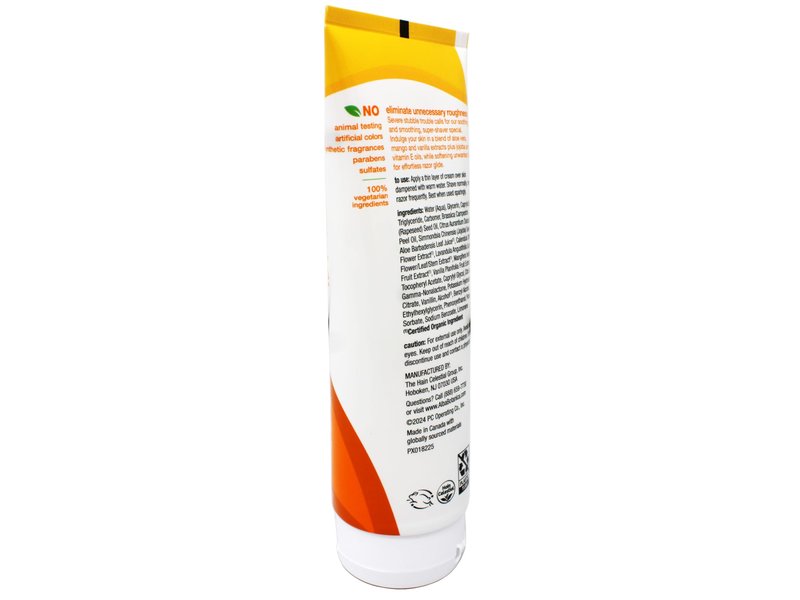 Alba Botanical Mango Vanilla Very Emollient Cream Shave, 8 Ounce Tubes (Pack of 4)