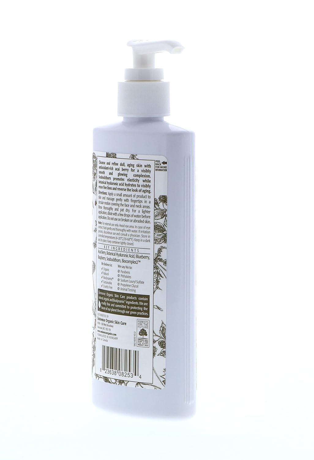 Eminence Organic Skincare Firming Acai Cleanser with Hyaluronic Acid - 8.4 Oz