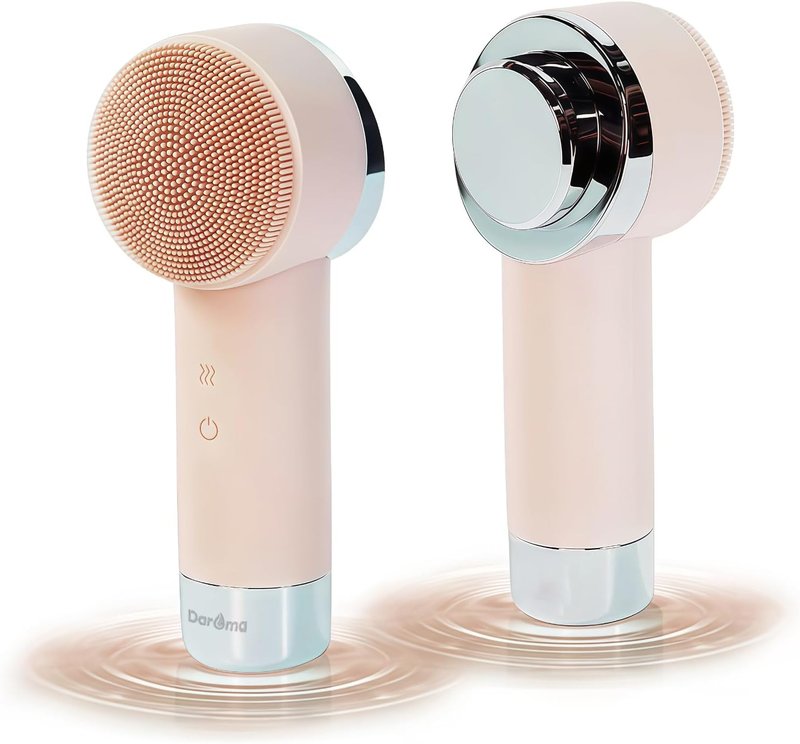 Ultra-Soft Silicone Electric Face Scrubber - Rechargeable 2-in-1 Heating & Exfoliating Brush | Gentle Deep Cleansing Tool