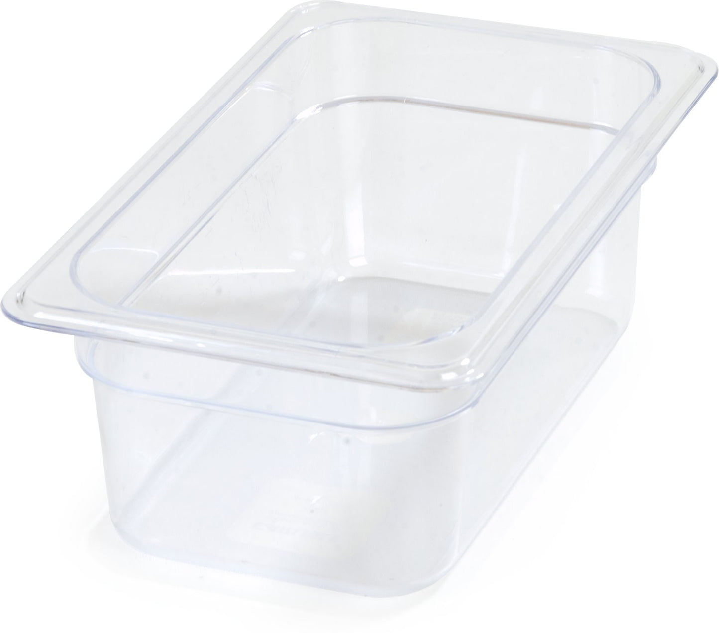 Carlisle FoodService Products Plastic Food Pan 1/4 Size 4 Inches Deep Clear