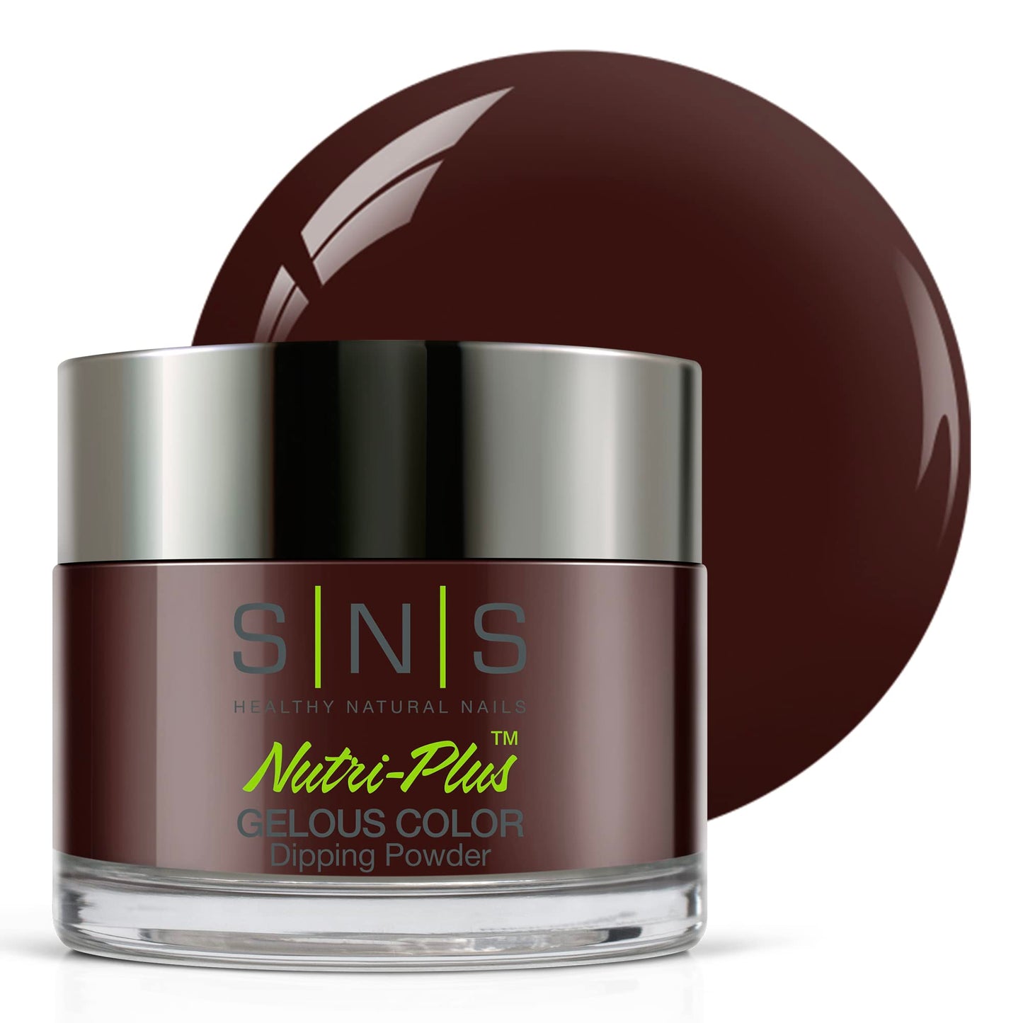 SNS Nail Dip Powder, Gelous Color Dipping Powder - Driven (Wine, Cream Finish) - Long-Lasting Acrylic Nail Color Lasts 14 Days - Low Odor & No UV Lamp required - 1 oz