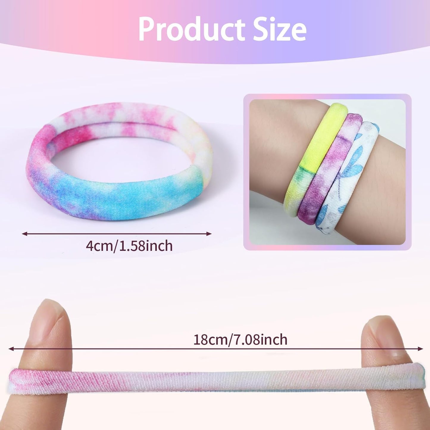 100PCS Black Hair Ties for Women Girls, Seamless Thick Black Hair Band, Elastic Hair Ties No Damage Ponytail Holder