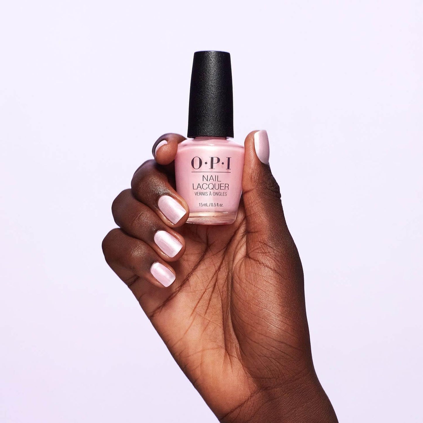 OPI Nail Lacquer I Meta My Soulmate | Sheer Soft Pink Pearl Chip Resistant Nail Polish | Me, Myself Collection