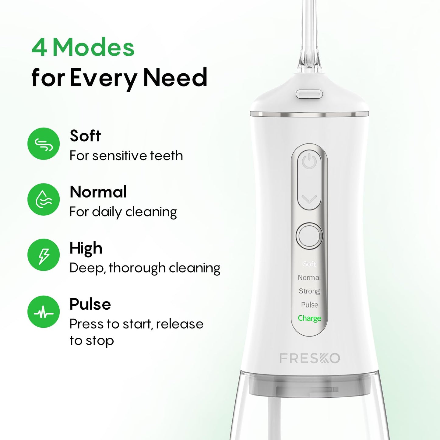 FRESKO Water Flosser with High Pulse & Constant Pressure Tech, 2600mAh