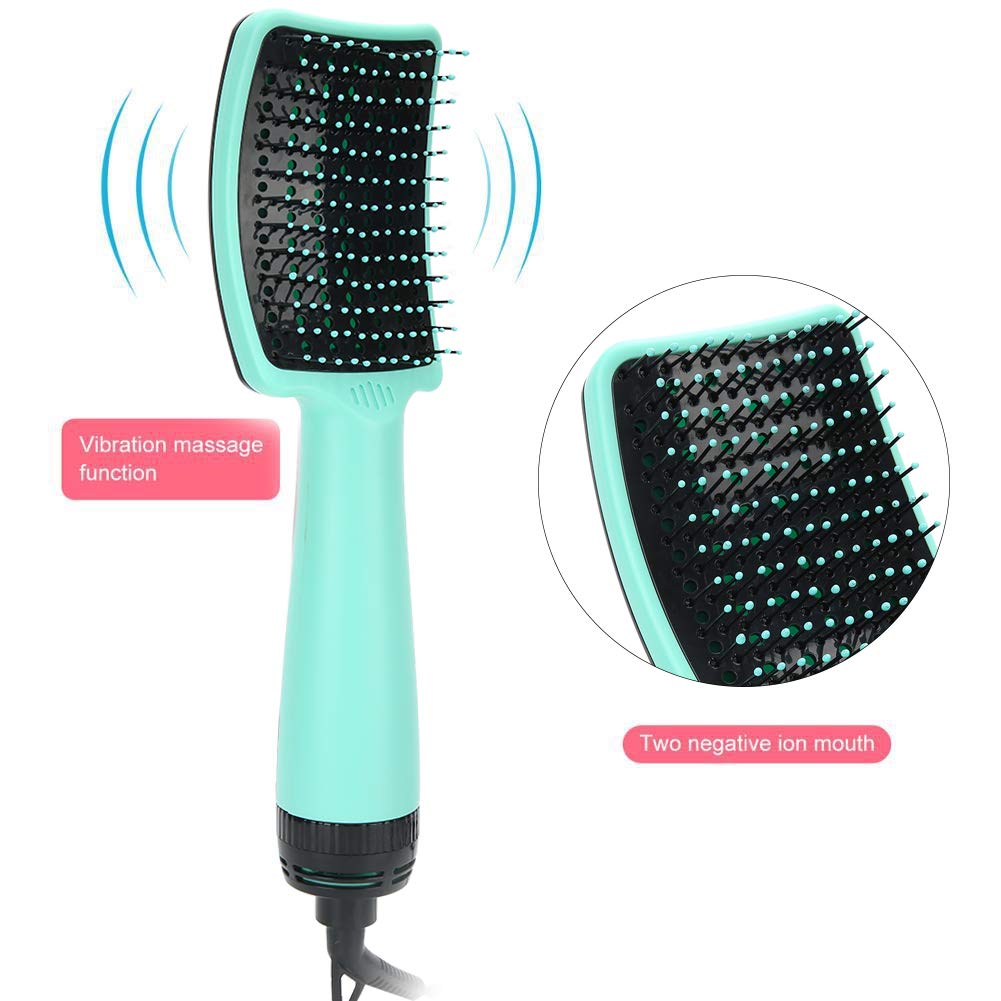 Hair Dryer Comb Home Hair Dryer Comb Hair Dryer Hot Air Brush Styling Hair Dryer Brush Hair Dryer And Styler, Three Gear Adjustment, Home Salon Use，Green [US]