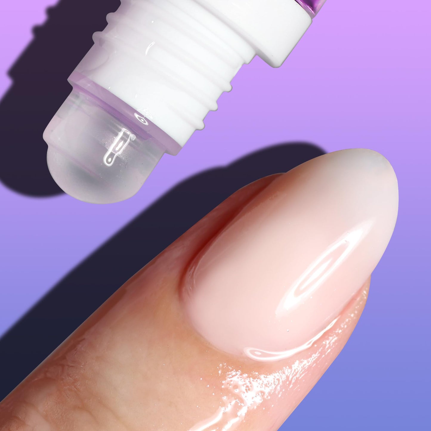 LONDONTOWN Roll and Glow Cuticle Oil - Nail Care Strengthener and Moisturizer for Dry Cracked Cuticles, Travel-Friendly Overnight Treatment - Lavender 0.2 Fl oz