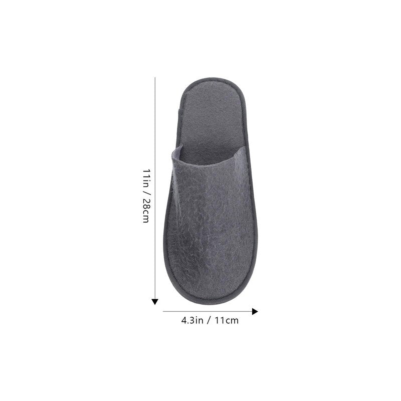 Healifty 10 Pairs Disposable Travel Slippers SPA Slippers Cotton Linen Close Toe Slipper Reusable Home Shoes for Travel Home Hotel(As shown)