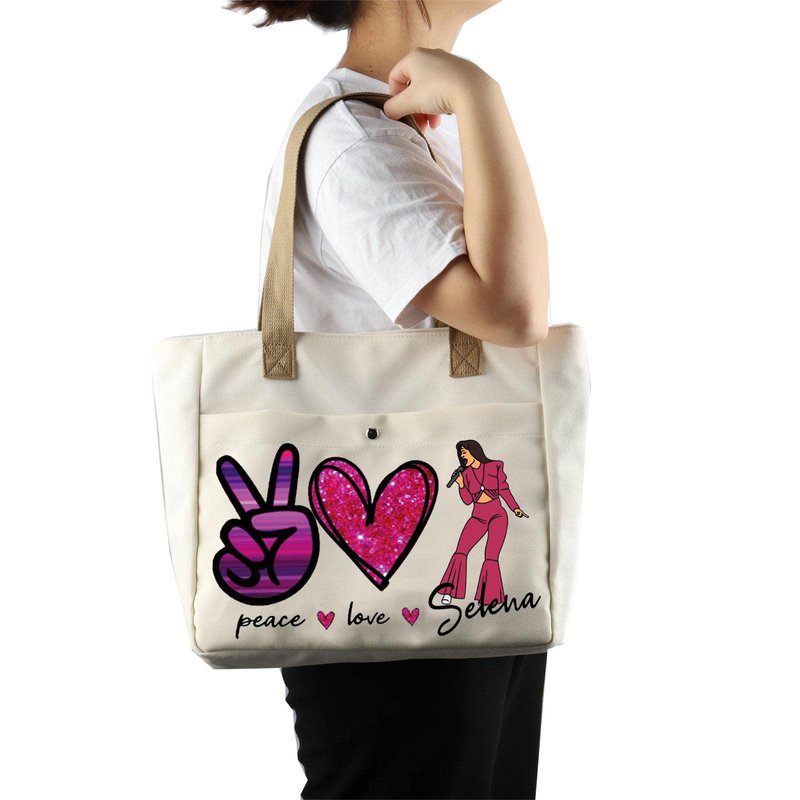 BLUPARK Song Makeup Bag Singer‘s Song Gift Singer Fan Gift Singer Inspired Cosmetic Bag Music Gifts (Peace Love Se TO)