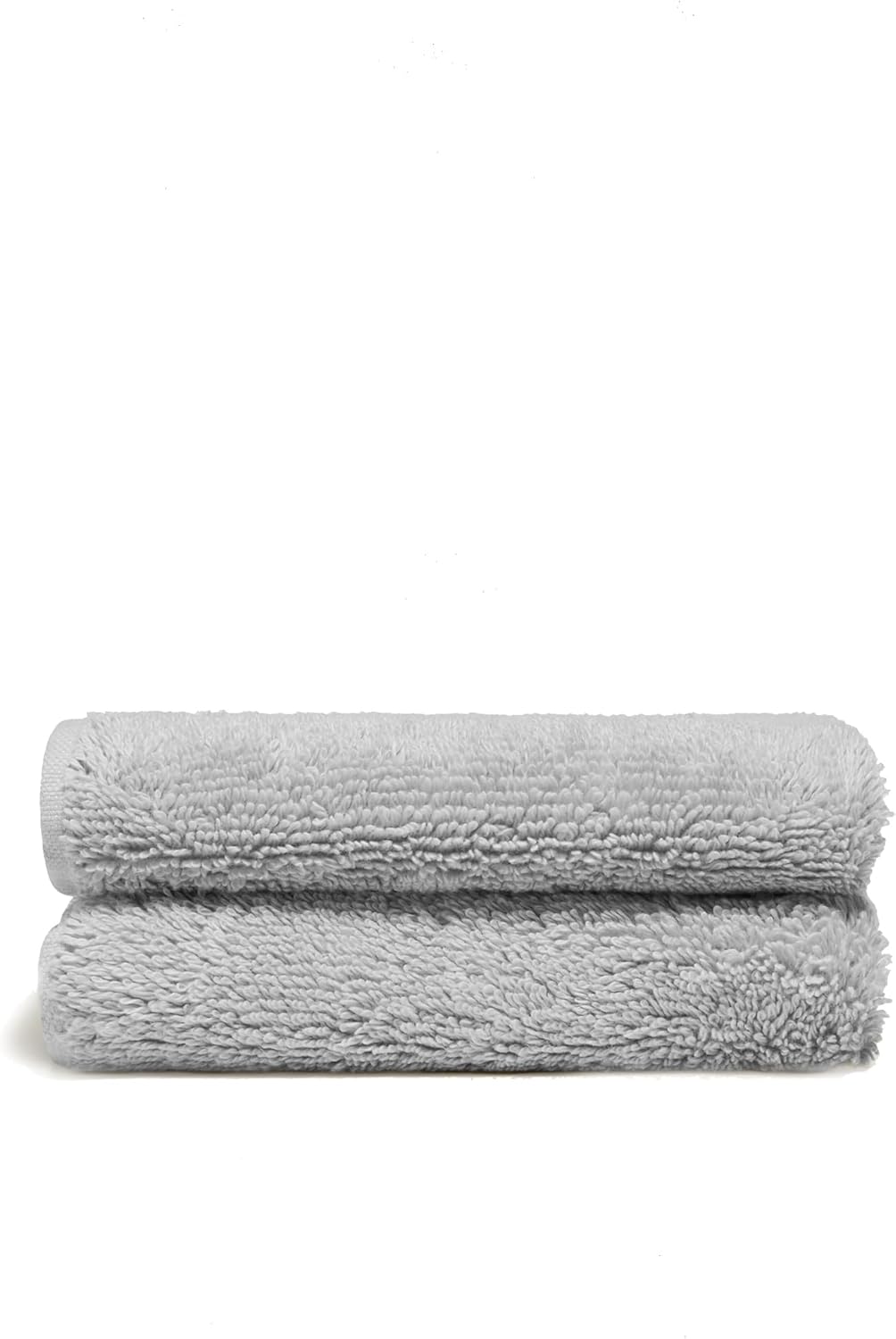 Ultraplush Australian Cotton Washcloths - Set of 2 Soft & Absorbent 800 GSM Luxury Face Cloths | Light Grey