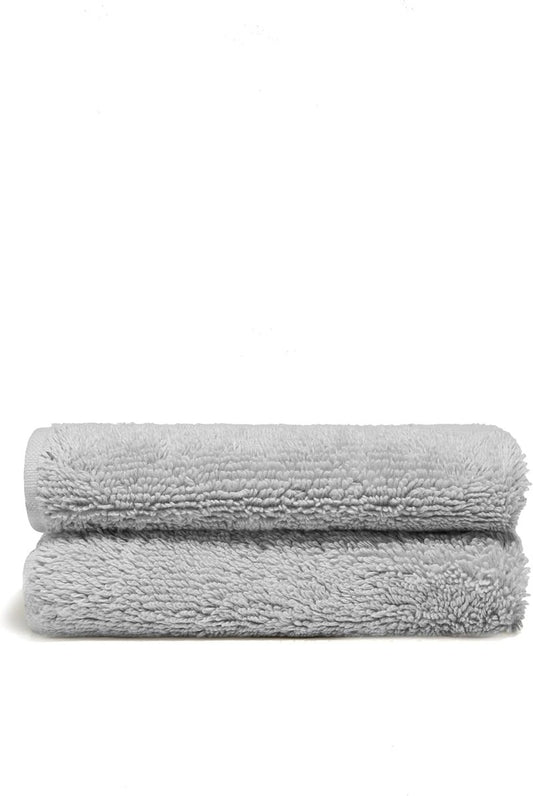 Ultraplush Australian Cotton Washcloths - Set of 2 Soft & Absorbent 800 GSM Luxury Face Cloths | Light Grey