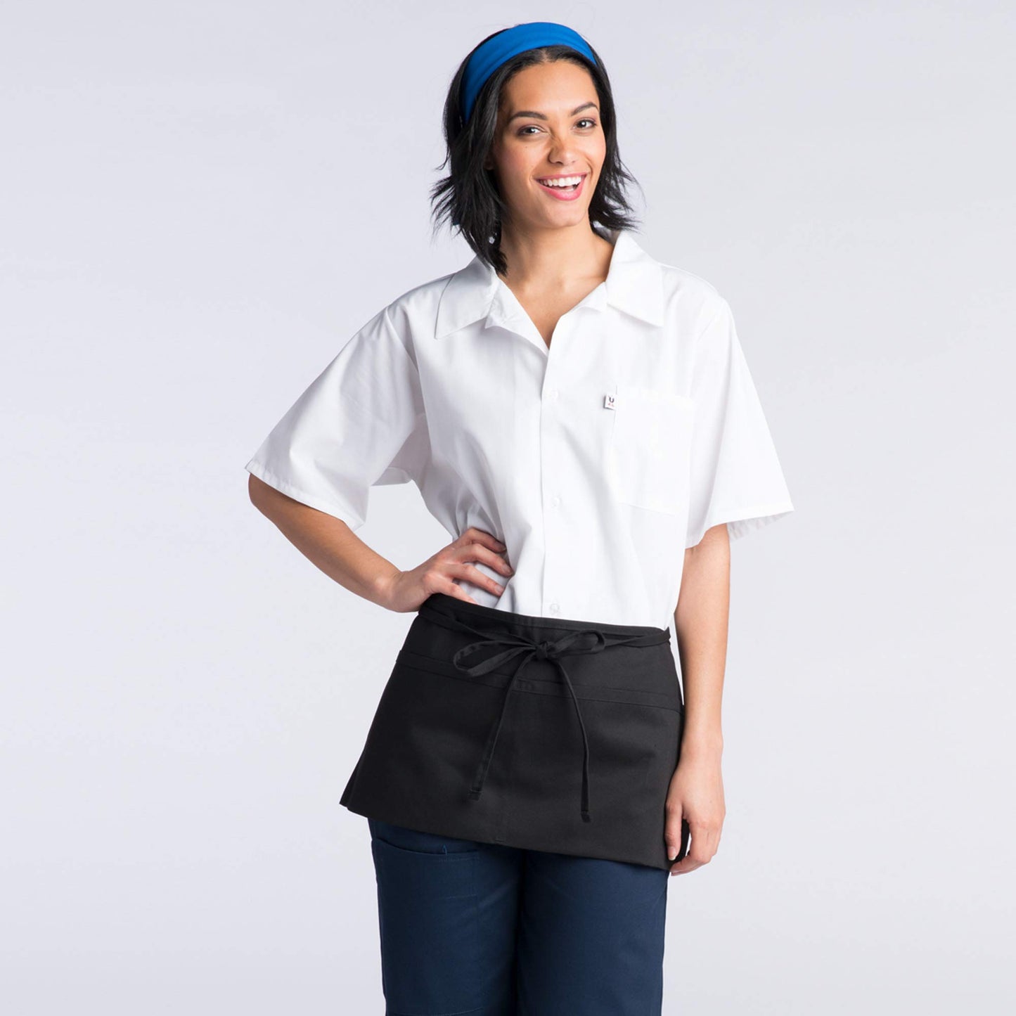Uncommon Threads Unisex Waist Apron 2 Section Pocket, Black, One Size