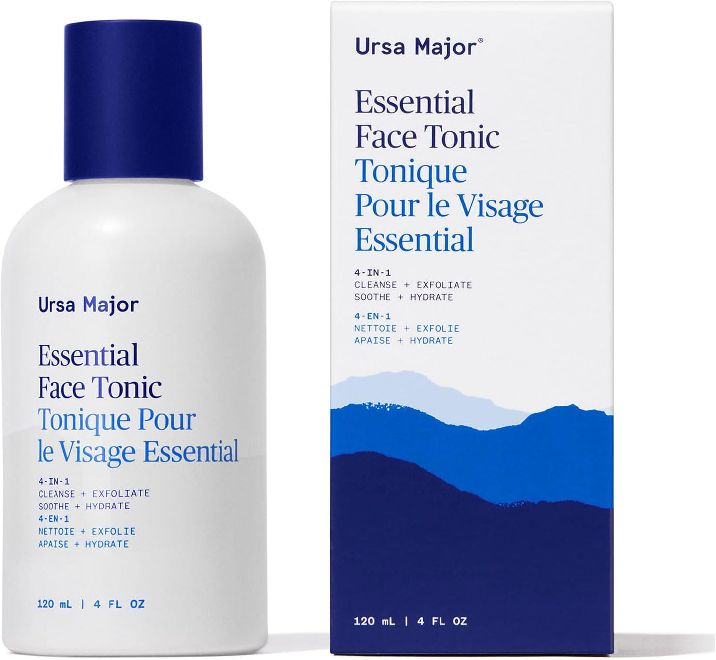 Essential Face Tonic - 4-in-1 Natural Toner for Cleansing, Exfoliating, Soothing & Hydrating | Vegan & Cruelty-Free | 4 Oz