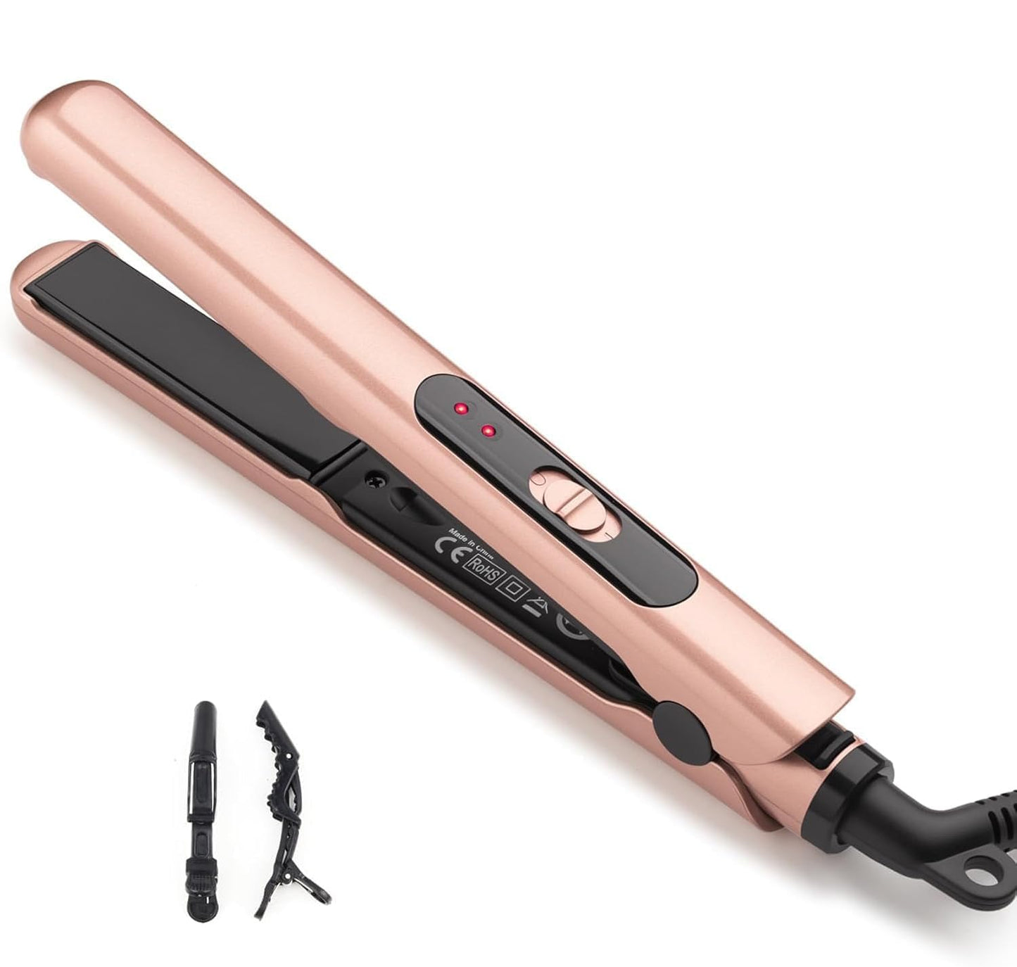 Small Flat Iron 0.7 Inch Mini Hair Straightener and Curler 2 in 1