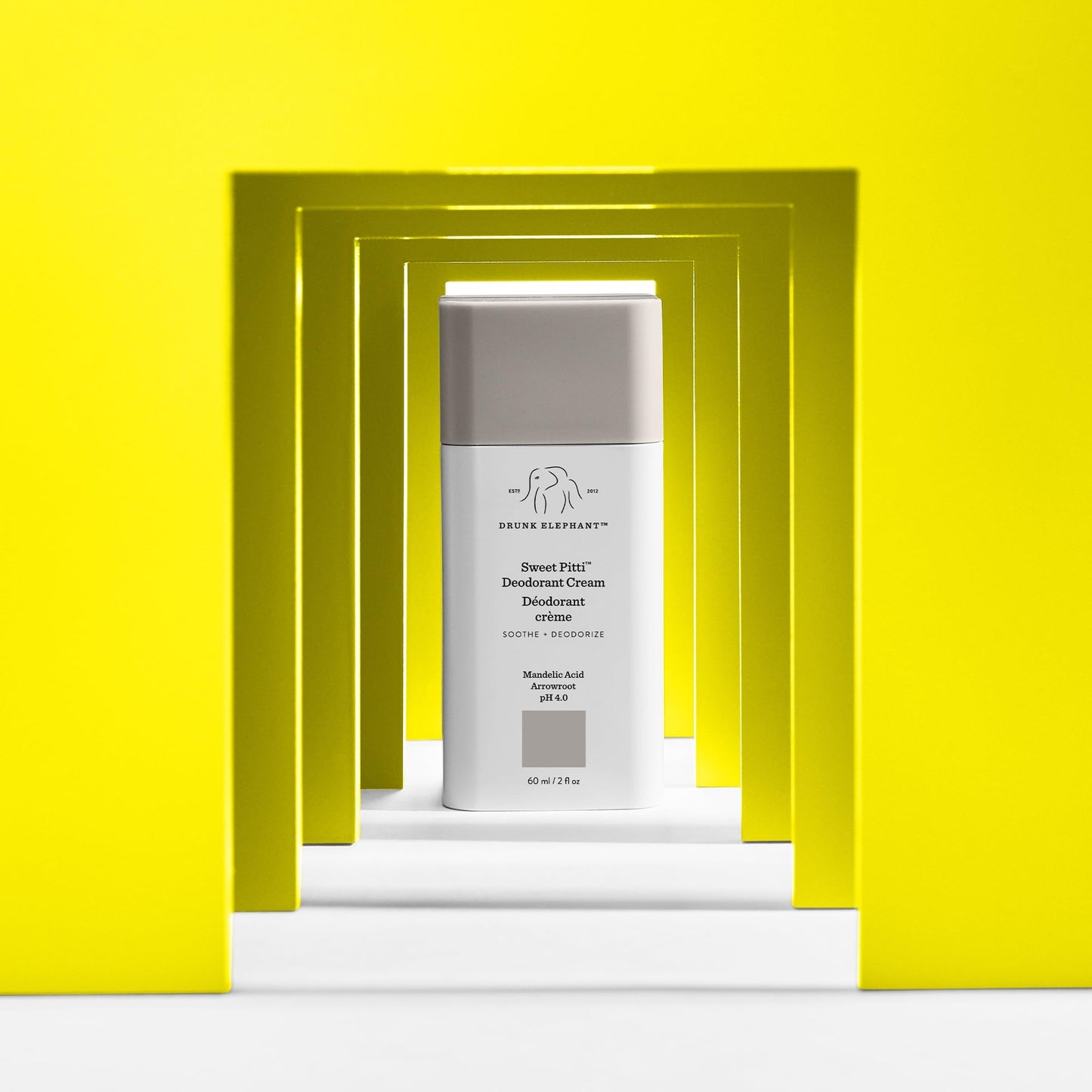 Drunk Elephant Sweet Pitti Deodorant Cream - 60 ml/2 fl oz - Baking Soda and Aluminum-Free - Clean Clinical Skincare - Cruelty-Free - Free of Essential Oils, Silicones, and Fragrance