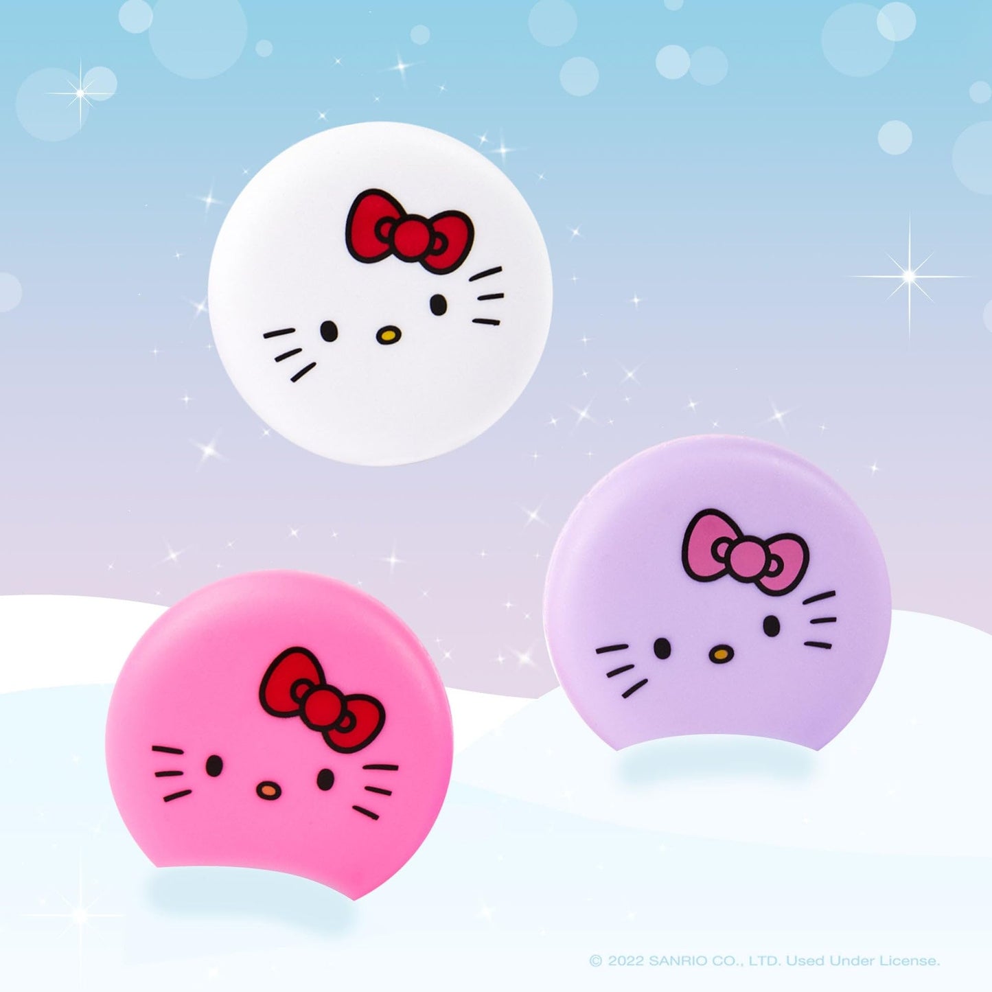 The Créme Shop x Hello Kitty Holiday Kisses Lip Balm Trio - Moisturizing Lip Balm for Dry Lips, Vitamin E and Shea Butter, Stocking Stuffers (Strawberry Cheer, Mint Crème & Sugar Cookie)
