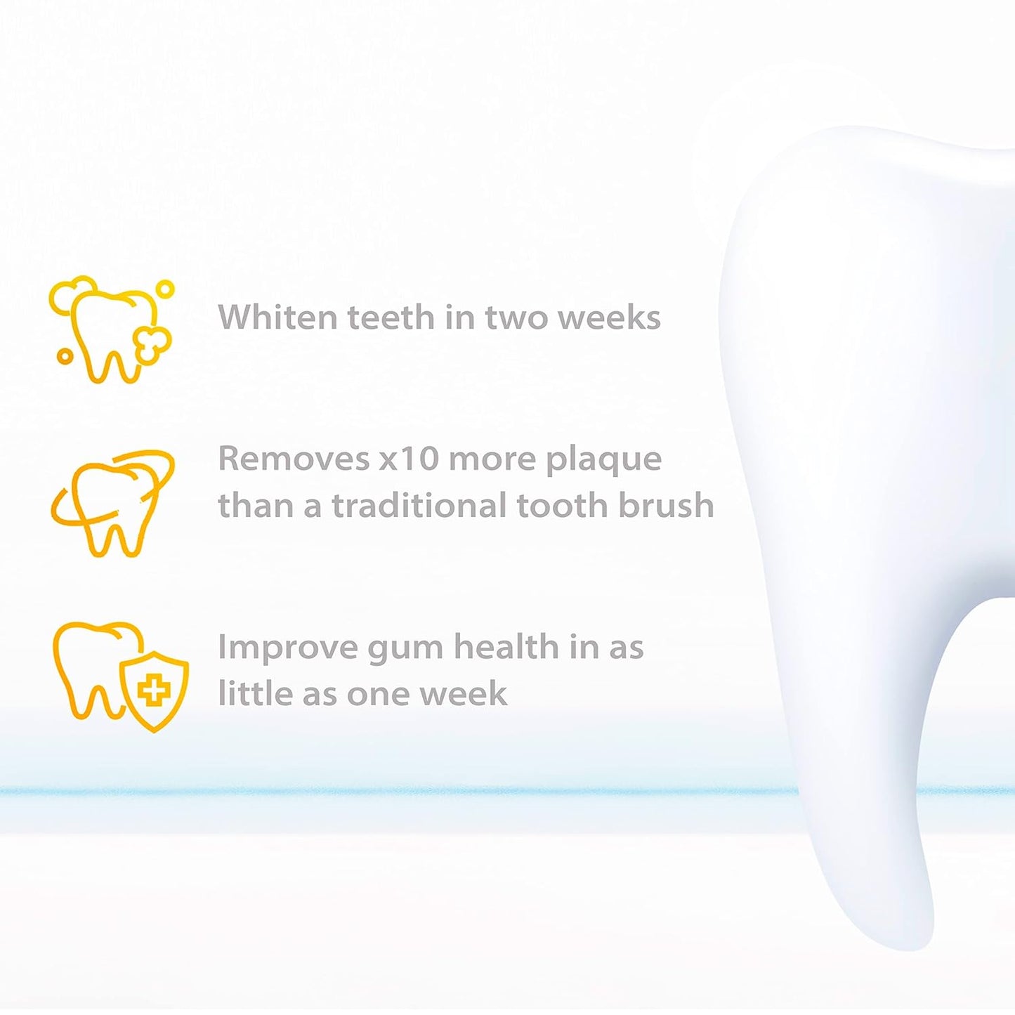 Wagner Stern Ultrasonic Whitening Toothbrush - 5 Modes, 4 Intensity Levels, Travel Case & 8 Soft Bristles