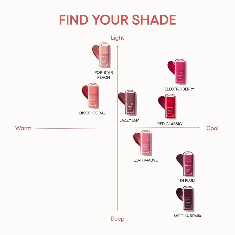 LANEIGE JuicePop Box Lip Tint - Long-Lasting Hydrating Color | Buildable Juicy Shine for Ultimate Comfort