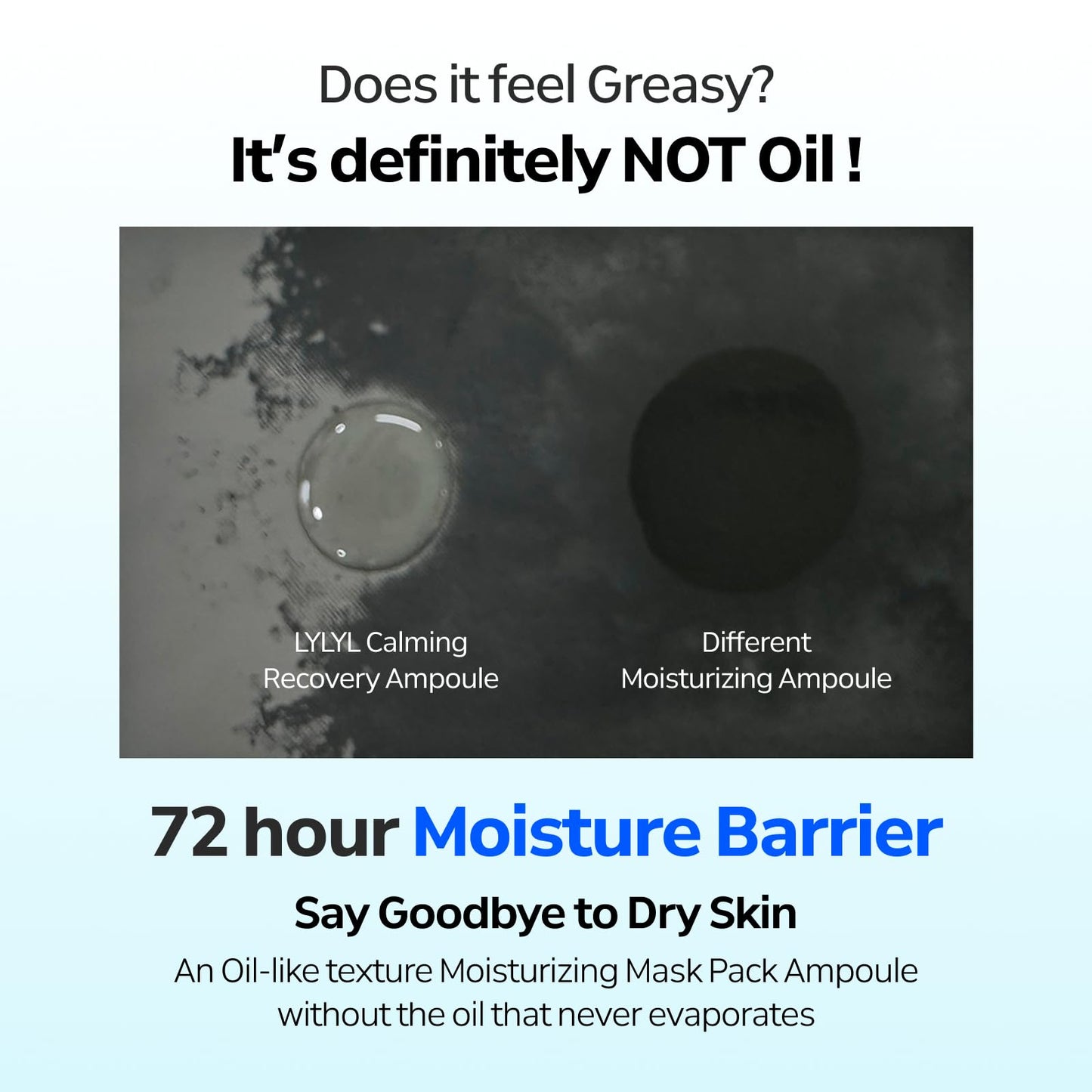 LYLYL Calming Recovery Ampoule, 72 Hour Moisture Barrier, 7 Protein Peptides, Over 20% Liposome, Soothing & Hydrating Effect for Dry/Sensitive Skin, No Oil, Korean Skincare, 1.69 fl.oz/50ml