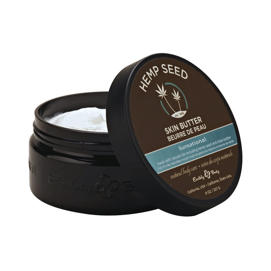 Hemp Seed Skin Butter, Sunsational - 8 oz. - Total Body Moisturizer - Hemp Seed Oil, Jojoba Oil, Shea Butter - Vegan & Cruelty Free