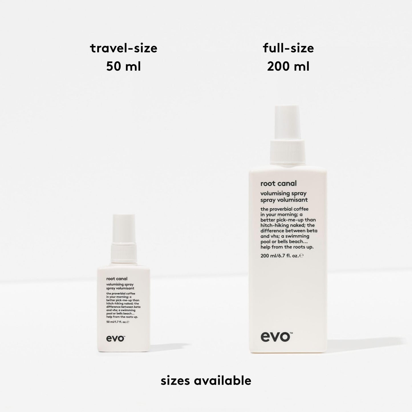 EVO Root Canal Volumizing Styling Spray for Fine Hair - Adds Body, Texture & Shine - 1.7 fl oz, Travel Size