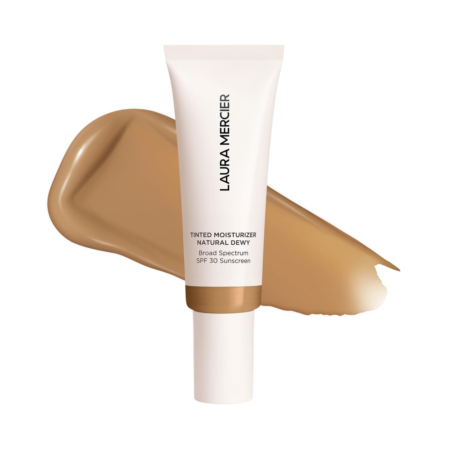 Laura Mercier Tinted Moisturizer Natural Dewy with SPF 30: 24HR+ Hydration, Long Lasting, Sheer to Light, Buildable Coverage, Dewy Finish, Improve Skin Tone and Texture, Skin Tint, Teak