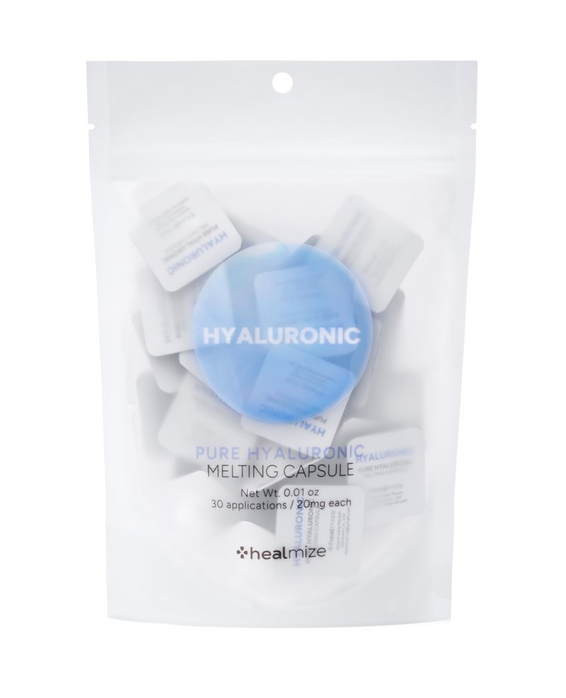 Healmize Pure Hyaluronic Melting Snowball Capsule (30ea) – 99.5% Pure Hyaluronic Acid – One Capsule Delivers 1.6 Bottles Worth of Serum Hydration – For Sensitive Skin, Freeze-Dried Format