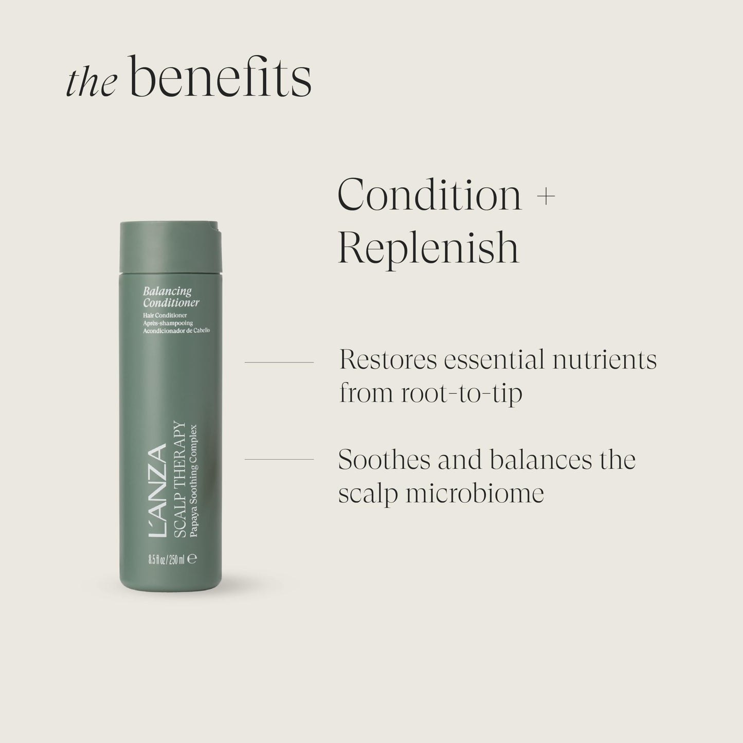 L'ANZA Scalp Therapy Balancing Conditioner For Oily Hair & Sensitive Scalps, Soothes Dryness, Moisturizing, Removes Buildup, Anti-Flake Treatment for Hair Growth, Color Safe Sulfate Free (10.1 Fl Oz)