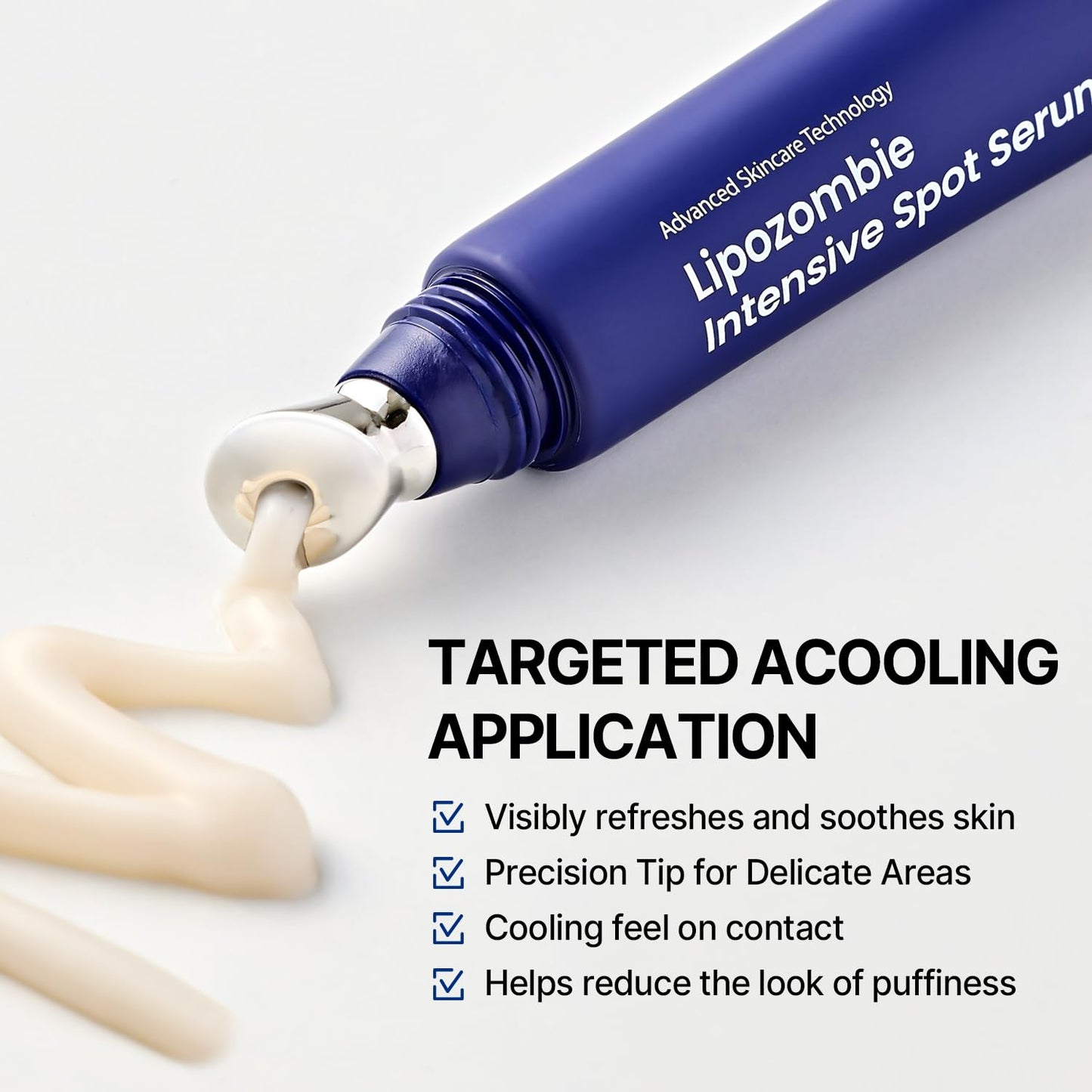 StayUth Lipozombie Intensive Spot Serum – Slow Aging Peptide Serum with Liposome Technology, Targeted Firming Care for Fine Lines, Eye Bags & Skin Texture, with Cooling Metal Applicator