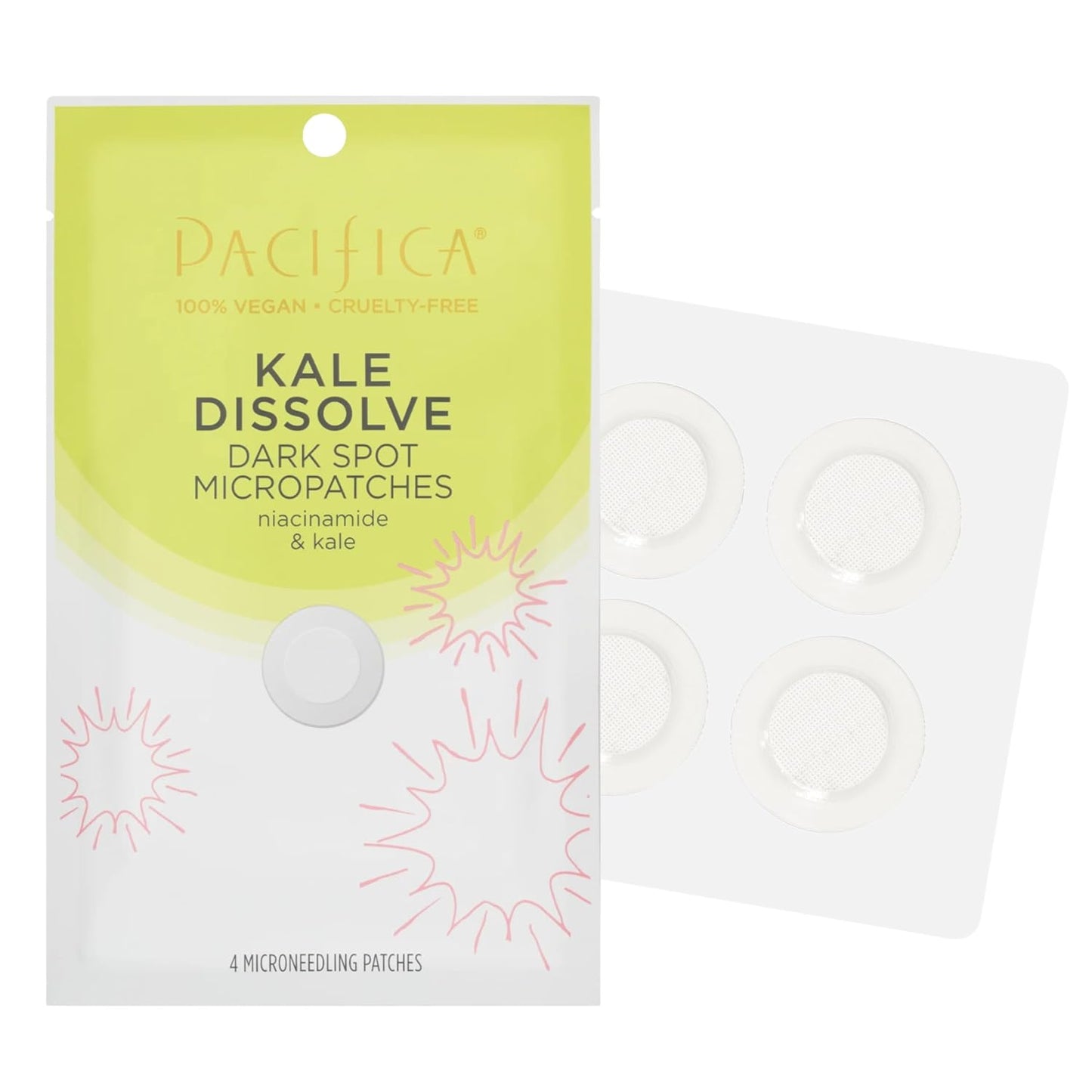 Pacifica Dark Spot Dissolving Micropatches - Niacinamide Microneedling Dots for Post-Acne Marks | 12-Pack Brightening Treatment