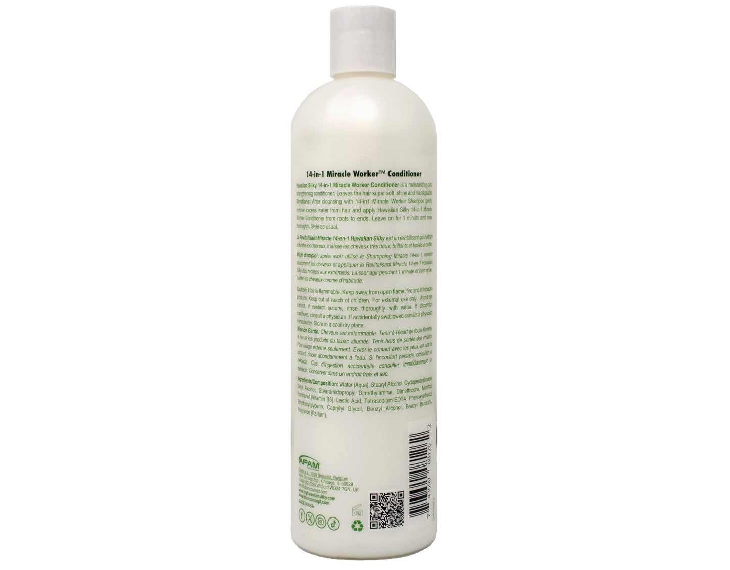 Hawaiian Silky Miracle Worker 14-in-1 Shampoo & Conditioner Bundle, Hydrating & Strengthening Hair Care Set, 16 fl oz Each