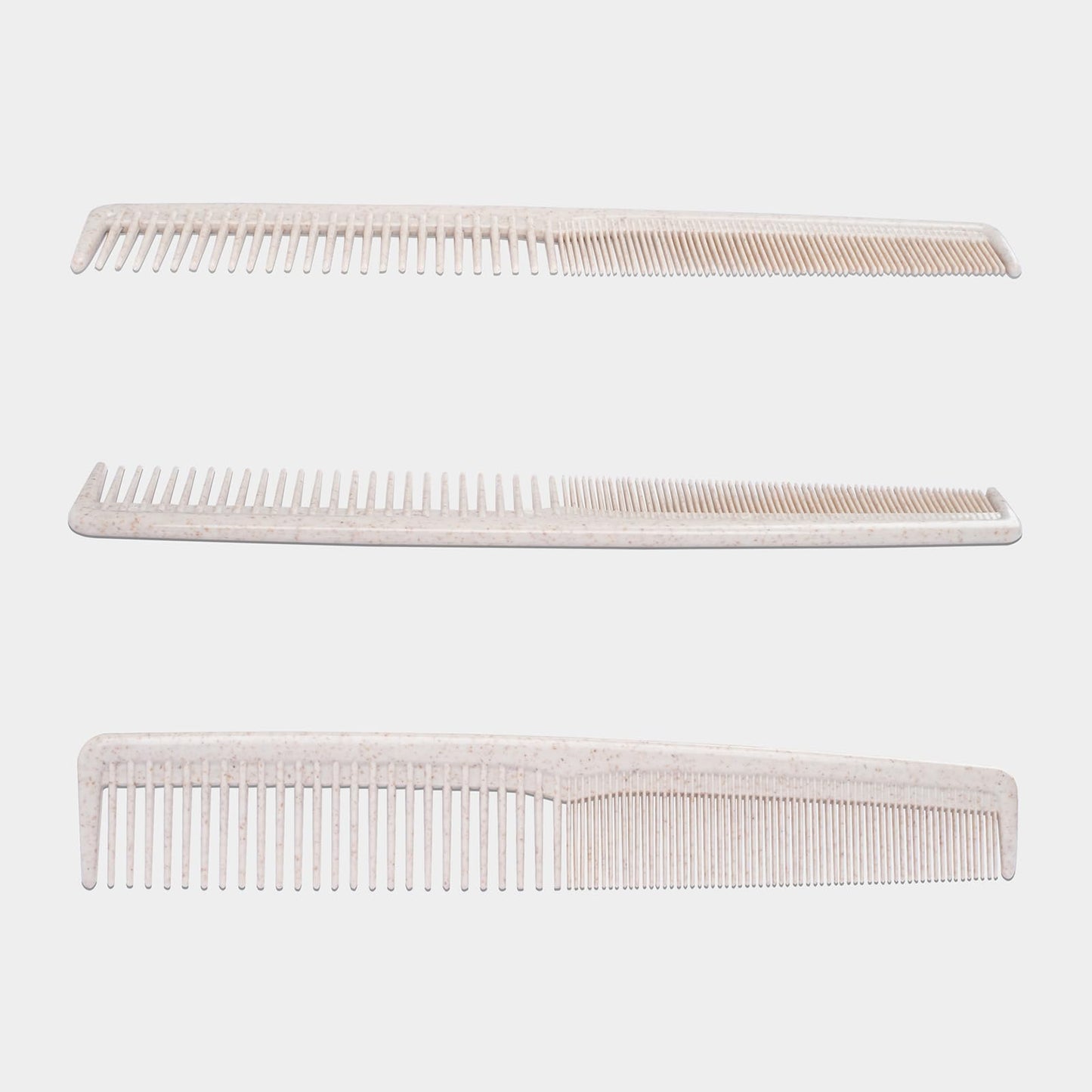 100-Pack Dual-Textured Wheat Straw Hair Combs Bulk, Individually Wrapped Combs for Women, Men & Kids, Disposable Wide Fine Tooth Comb for Styling, Hotels, Airbnbs, Travel & Salons