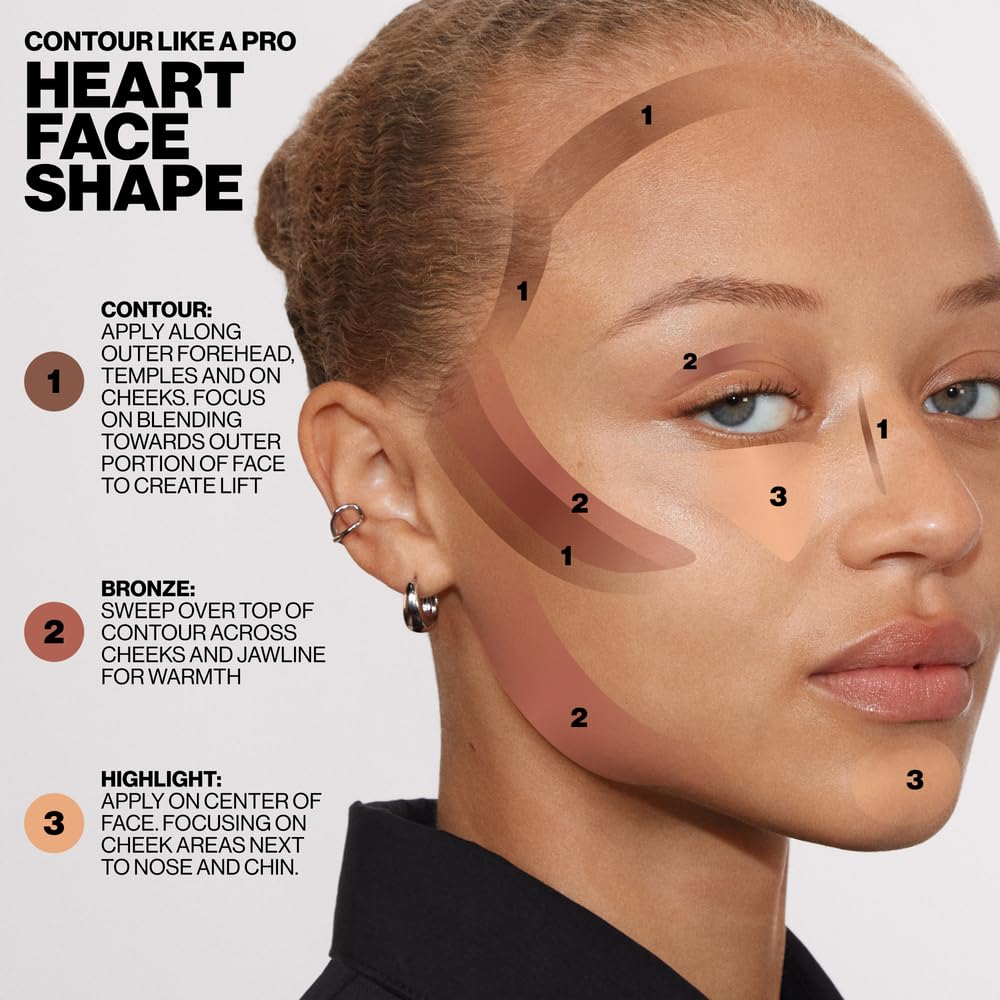 Smashbox Step-By-Step Contour Palette | Sculpt + Glow All-In-One Contour Kit with Blendable + Buildable Formulas, Medium/Deep, 0.3 Ounce