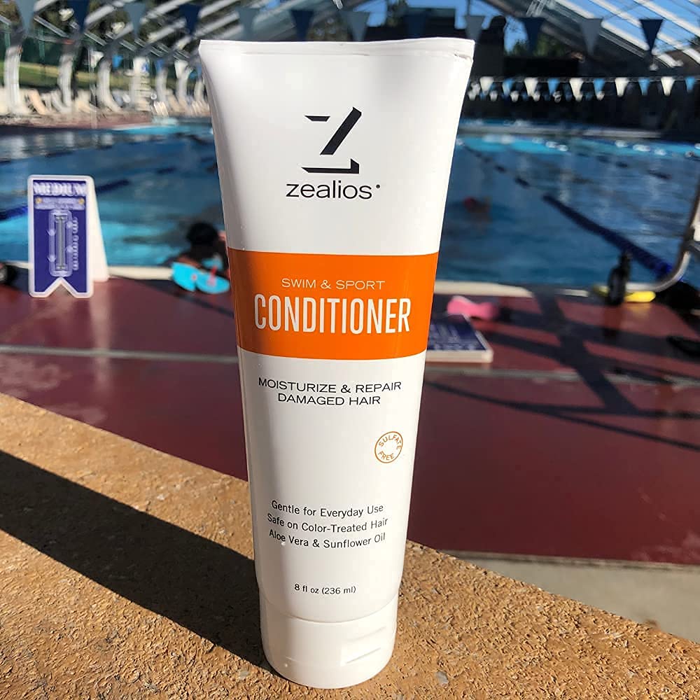 Zealios Swim & Sport Shampoo, Conditioner & Hydrating Body Wash for Relief from Pool Chemicals
