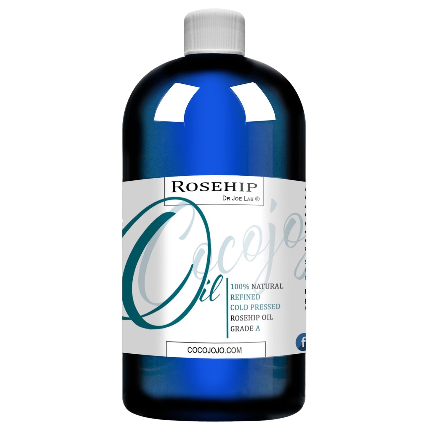 cocojojo Rosehip Oil for Face, Rose Oil for Face, Rose Hip Oil for Face, Rosehip Oil, Pure Refined Cold Pressed All Natural for Hair Skin Face Body Nails Jojoba Oil - 16 Oz