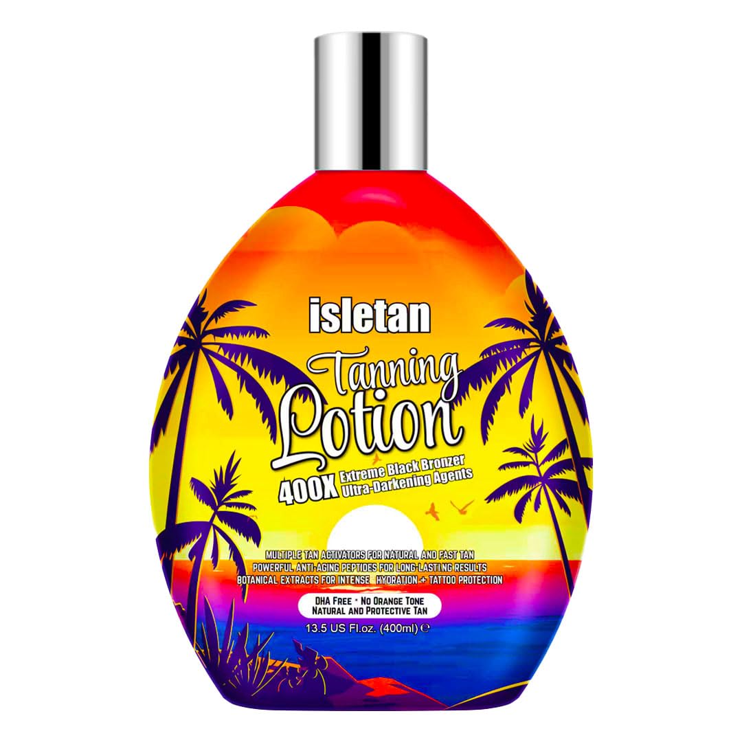 Bronzing Tanning Lotion - Indoor Tanning Bed Lotion with Bronzer & DHA-Free Formula | 13.5 oz