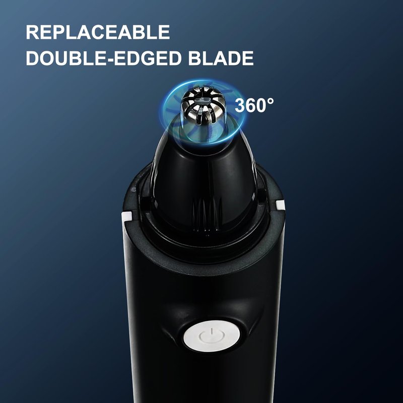 Aiefeya Nose Trimmer for Men & Women, Professional Eyebrow & Facial Hair Remover, IPX7 Waterproof, USB Rechargeable, Easy Cleaning, All-in-ONE